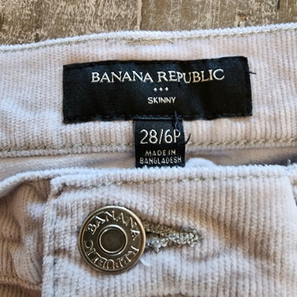 Banana Republic Skinny Womens Corduroy Pants Womens 28/6P Gray - Picture 4 of 8